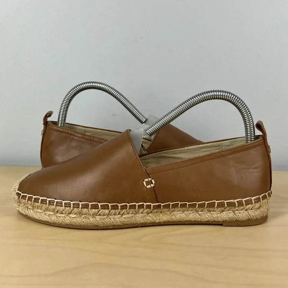 Sam Edelman Women’s Size 7.5 M Khloe Brown Leather Slip On Espadrille Shoes - Picture 4 of 12